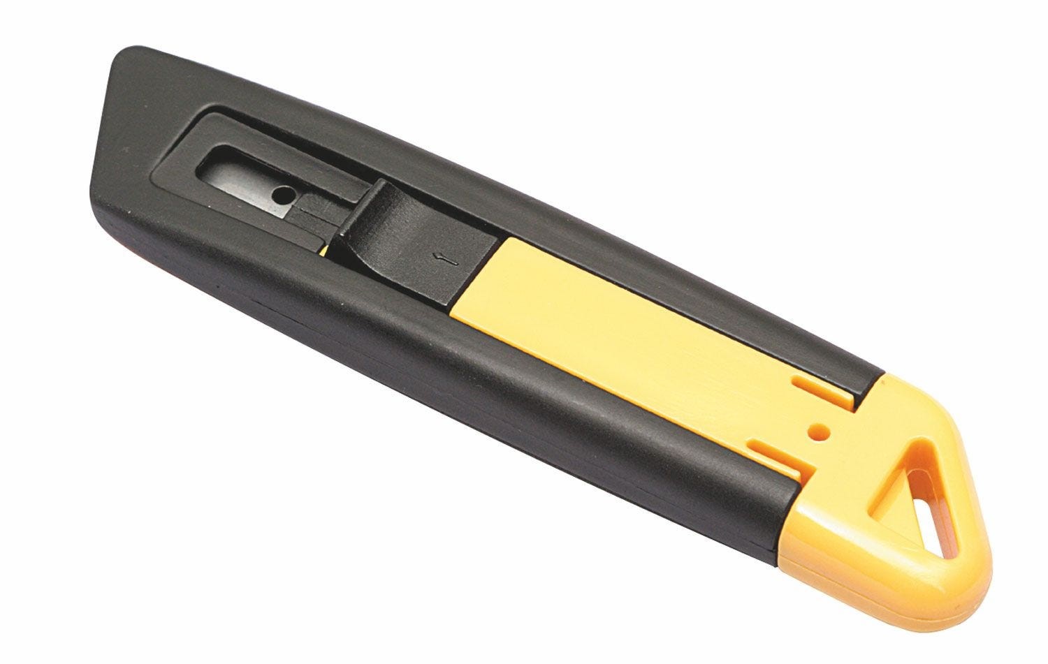 Left Hand Auto Metal Retract Metal Safety Knife (Uses KNSNRRB Blades)