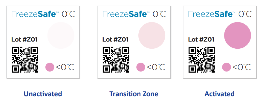 FreezeSafe 0°C Descending Temp Indicator (Roll Format)