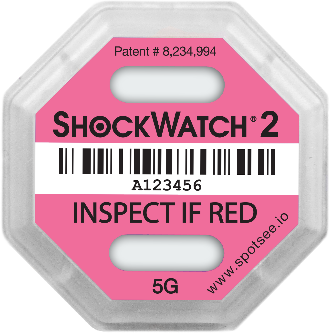 PINK 5G ShockWatch 2 Incl. Backing Label and Serial No.