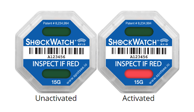 BLUE 15G ShockWatch RFID