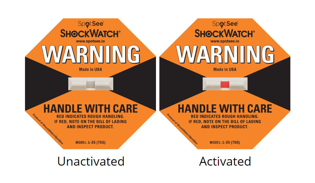 ORANGE L-35 (75G) ShockWatch Label